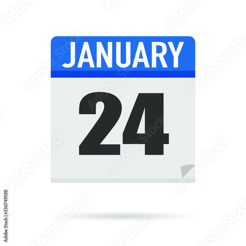 Blue Calendar icon flat style. Date, day, month. Vector illustration background for reminder, app, UI, event, holiday, office document and logo. isolated object and symbol. from year collection