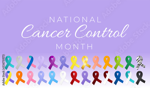 National Cancer Control Month Background Illustration