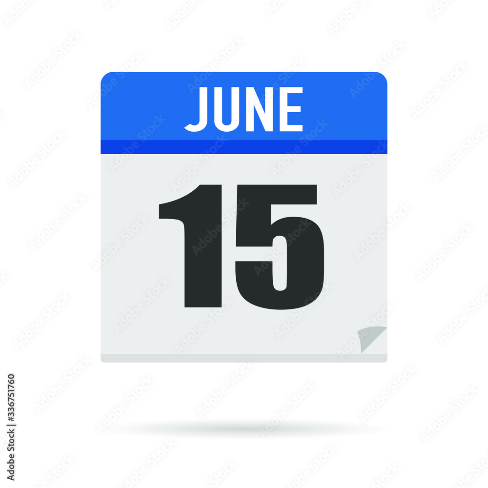 Blue Calendar icon flat style. Date, day, month. Vector illustration background for reminder, app, UI, event, holiday, office document and logo. isolated object and symbol. from year collection