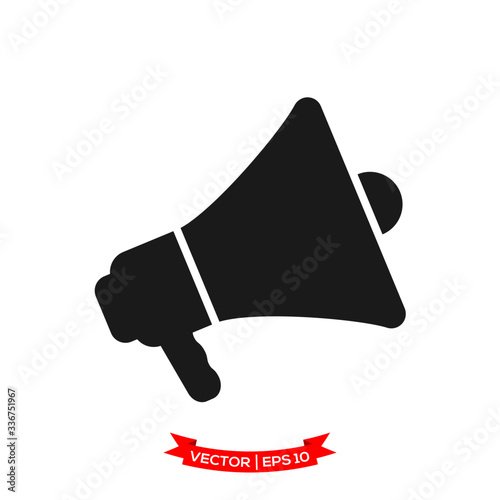 speaker vector icon, megaphone icon in trendy flat design