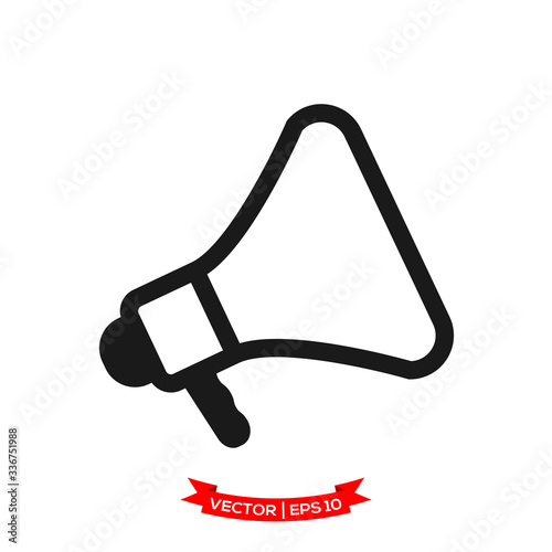 speaker vector icon, megaphone icon in trendy flat design