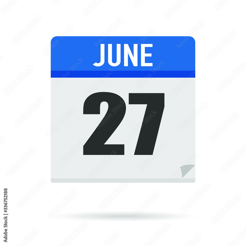 Blue Calendar icon flat style. Date, day, month. Vector illustration background for reminder, app, UI, event, holiday, office document and logo. isolated object and symbol. from year collection