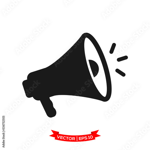 speaker vector icon, megaphone icon in trendy flat design