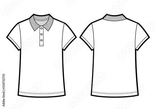 Kids Polo Illustration Isolated on a White Background