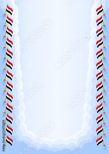 Wallpaper Mural Vertical  frame and border with Egypt flag Torontodigital.ca