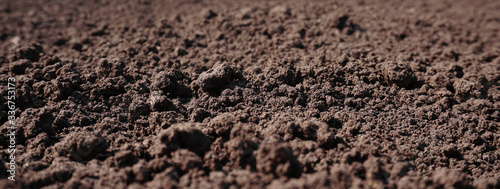 Soil ground. Nature environmental. Plant and plantation texture. Dirt close up.