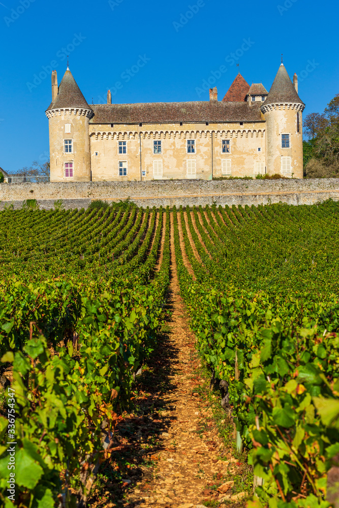 17 September 2019. Rully Castle in Burgundy, France.