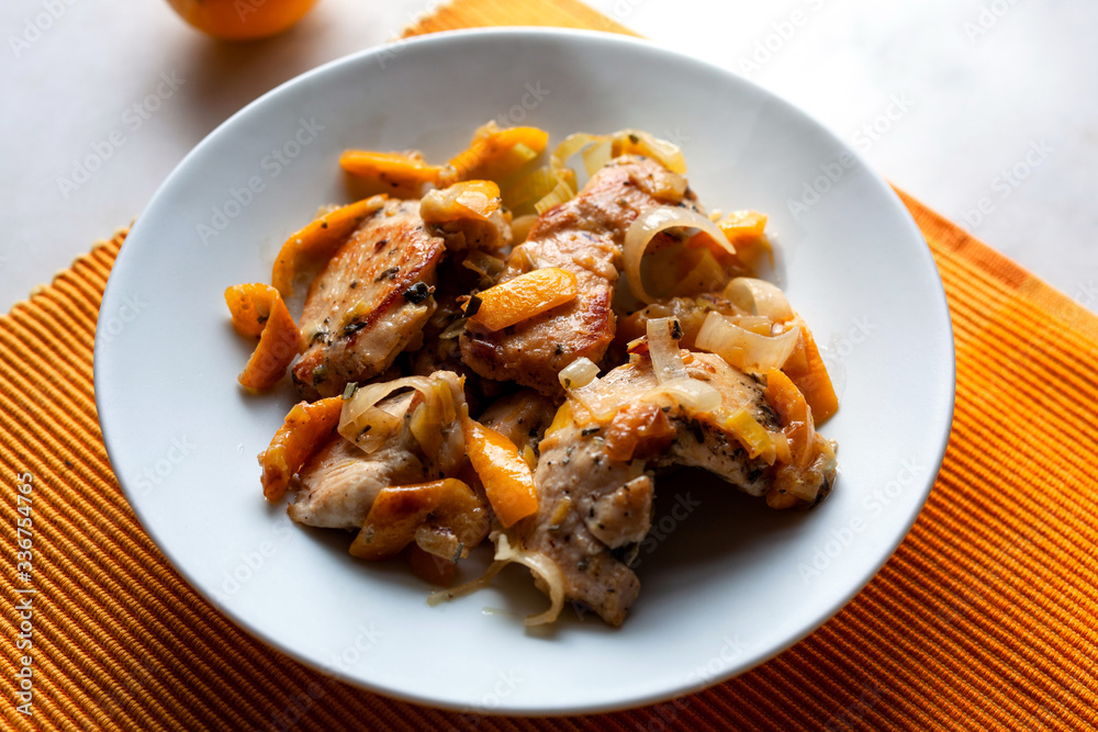 Chicken stir fry with quick meyer lemon Chicken stir fry with quick meyer lemon