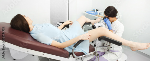 Quadro su tela Colposcopy, examination of the cervix