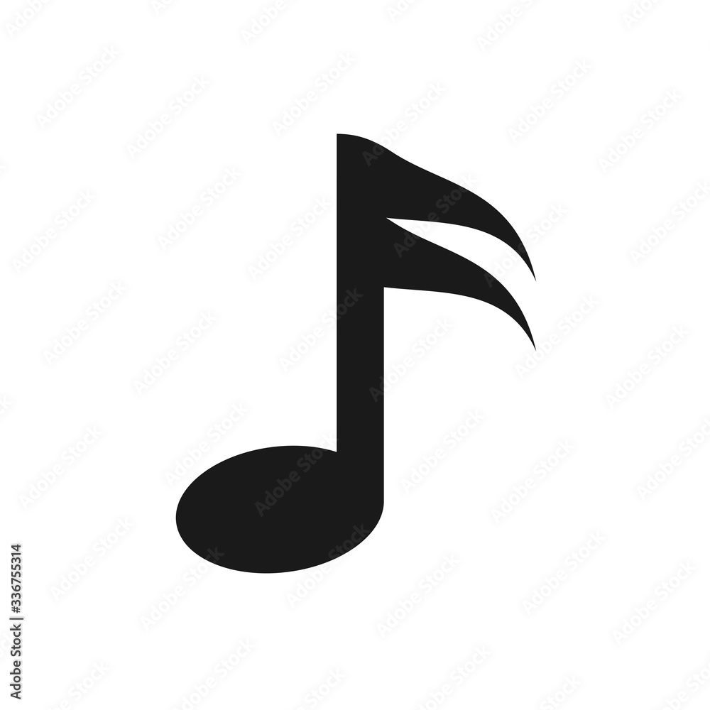 music note icon in trendy flat style music note icon in trendy flat style