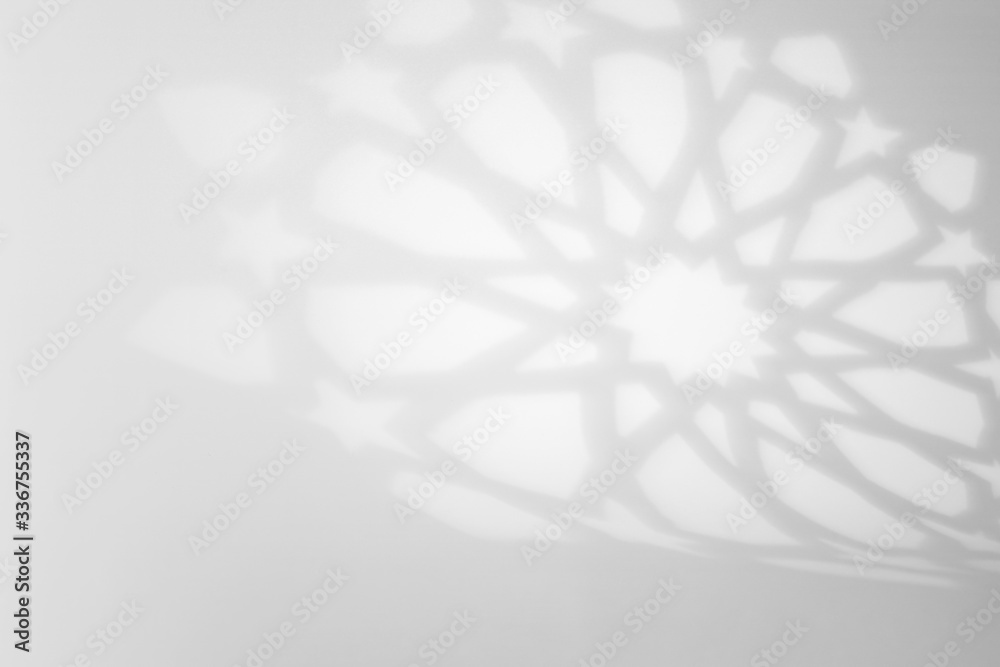Arabesque shadow, you can use it as overlay layer on any photo. - obrazy, fototapety, plakaty 