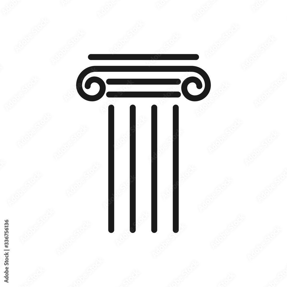 column vector icon, pillar icon in trendy flat design column vector icon, pillar icon in trendy flat design