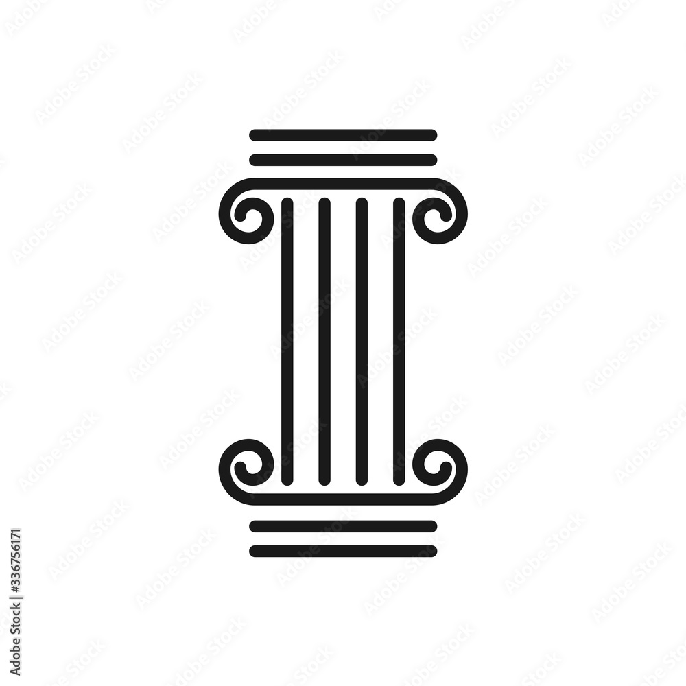 column vector icon, pillar icon in trendy flat design column vector icon, pillar icon in trendy flat design