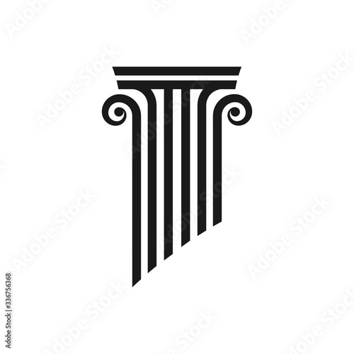 column vector icon, pillar icon in trendy flat design