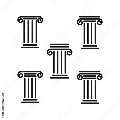 column vector icon  pillar icon in trendy flat design
