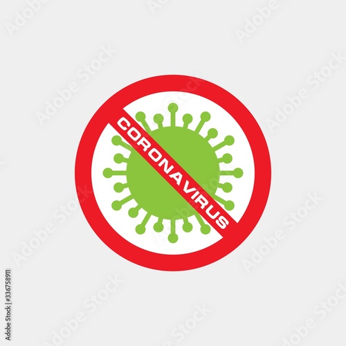Coronavirus flat vector icon. Covid-19 vector sign