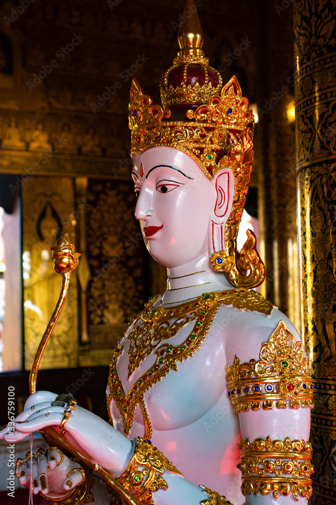 A beautiful view of buddhist temple Wat Saeng Kaew at Chiang Rai, Thailand. A beautiful view of buddhist temple Wat Saeng Kaew at Chiang Rai, Thailand.