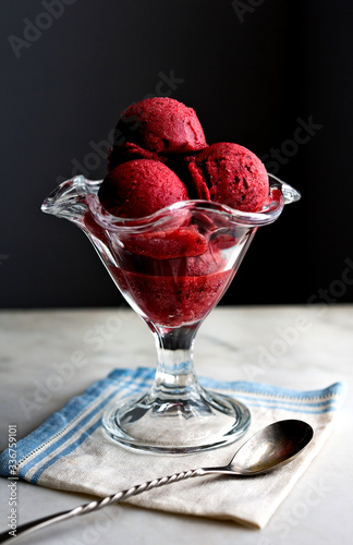Raspberry sorbet