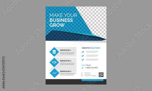 Brochure design, cover modern layout, annual report, poster, flyer in A4 with colorful triangles