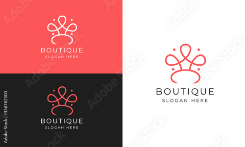 Fashion boutique clothing crown logo