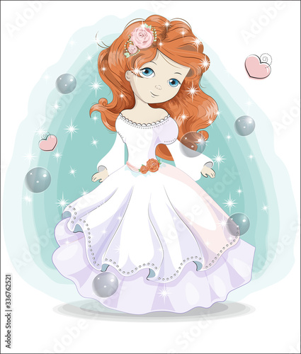 Dekoracja na wymiar  little-princess-in-white-wedding-dress