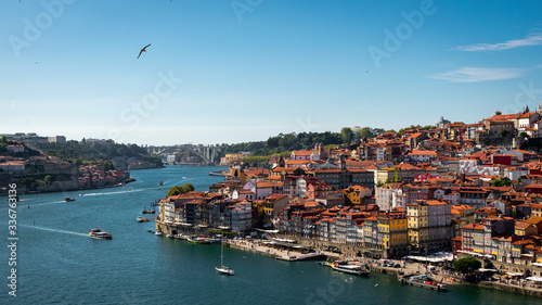 panorama of the old town of porto portugal