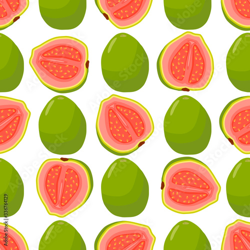 Illustration on theme big colored seamless guava