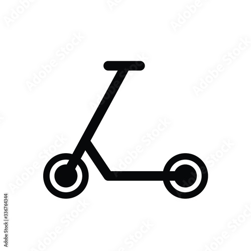 Kick scooter icon - vector
