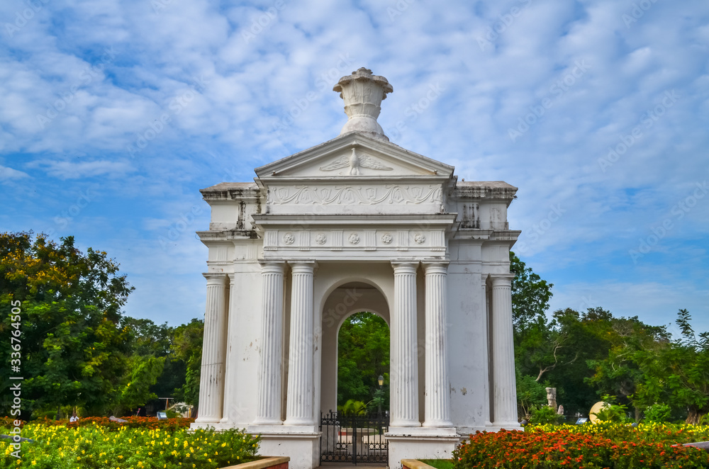 Obraz premium Some of the famous tourist places of Pondicherry aka Puducherry in India.