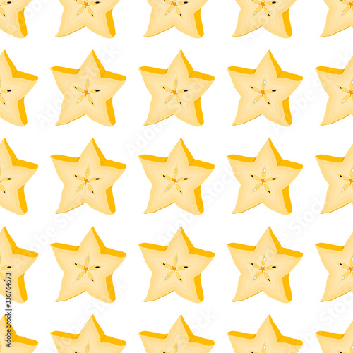 Illustration on theme big colored seamless carambola