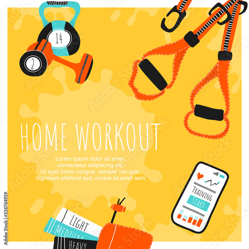 Template poster home workout