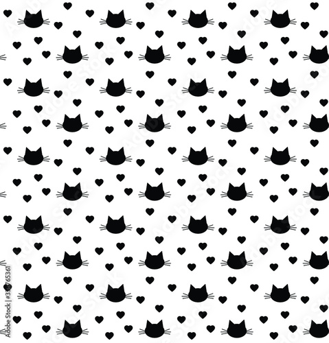 seamless cat pattern. cat background, texture, pattern, wallpaper, textile 