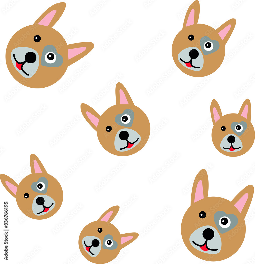 Cute Animal Face, logo, vector illustration Cute Animal Face, logo, vector illustration