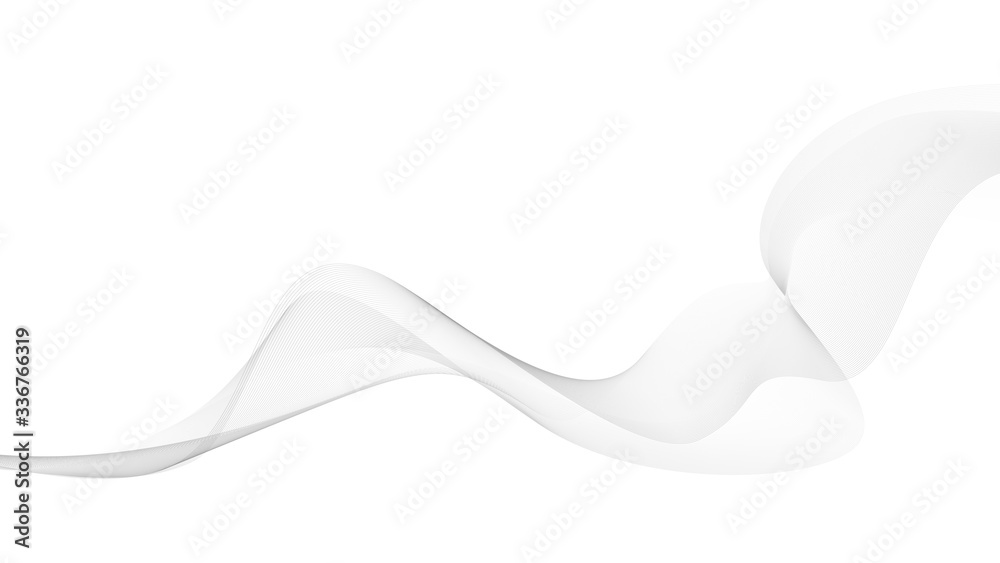 Fototapeta premium Modern white and gray wave background 