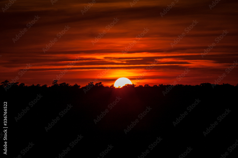 sunset in the mountains