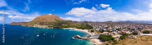 Panoramic aerial view of Tarrafal beach in Santiago island in Cape Verde - Cabo Verde photo