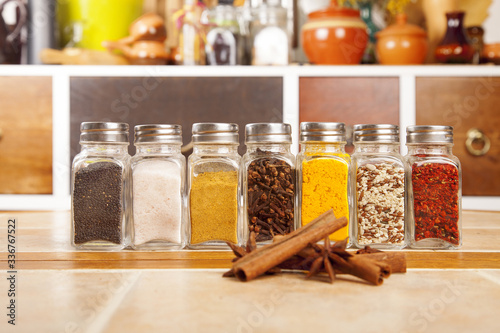 Fototapeta Naklejka Na Ścianę i Meble -  Jars of spices
