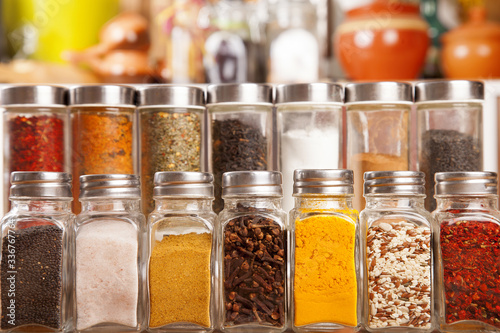 Jars of spices