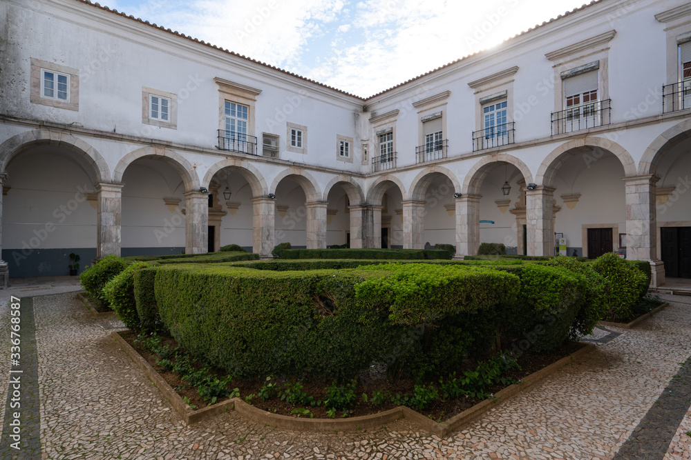 Center garden in Estremoz city hall in alentejo, Portugal