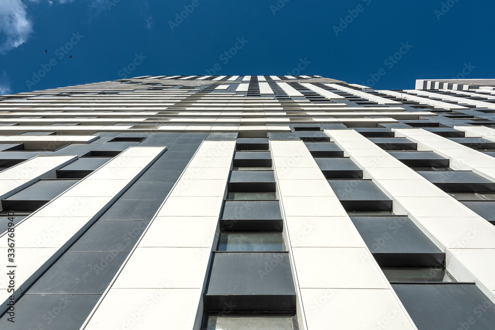 Architectural lines of modern building as background