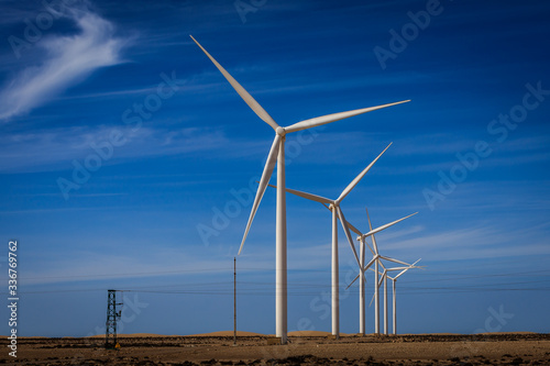 Windpark in der W  ste von Marokko