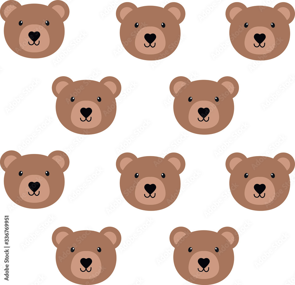 Cute Animal Face, logo, vector illustration Cute Animal Face, logo, vector illustration