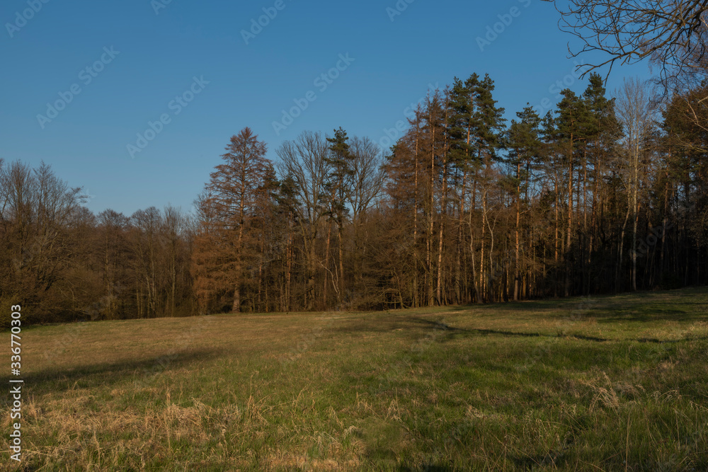 Medows and pasture lands near Ceske Budejovice city in south Bohemia
