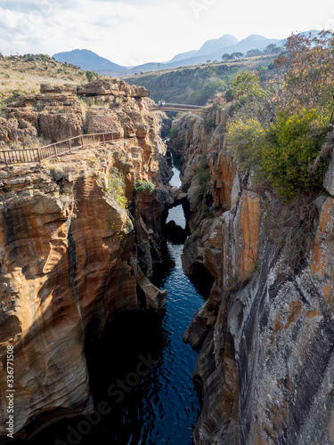 Rock formation in Bourke's Luck Potholes in Blyde canyon reserve