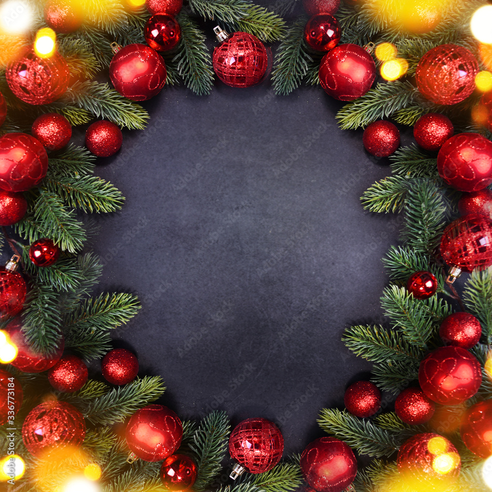 Christmas holiday background with fir branch Christmas holiday background with fir branch