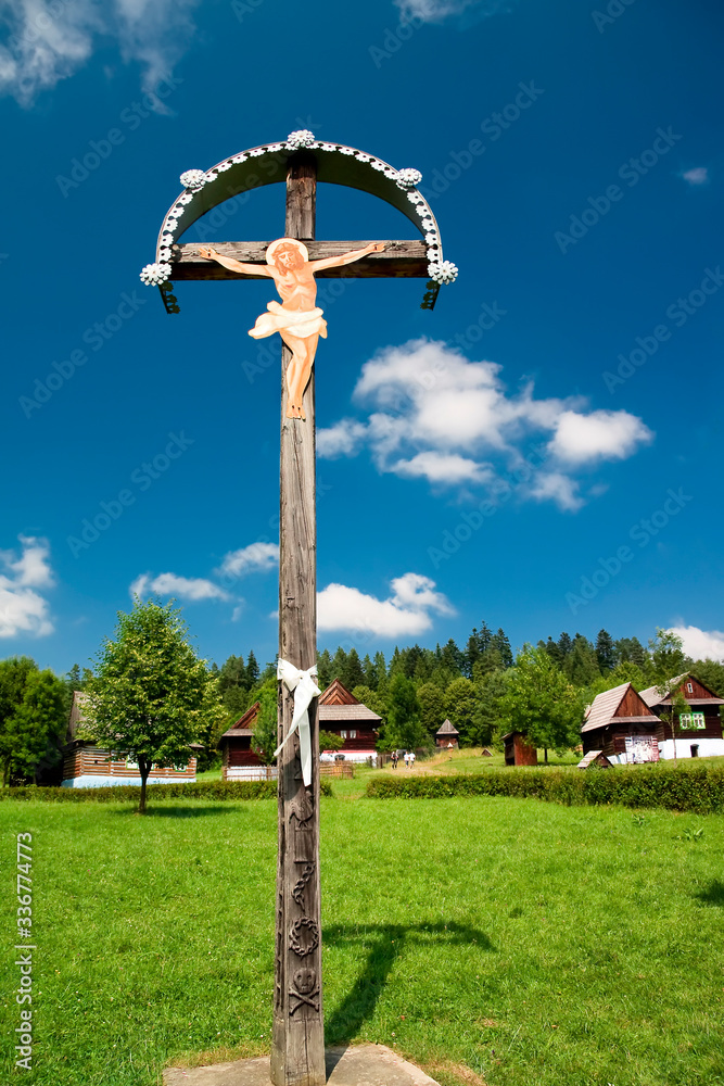 Old wooden church near The Krakow. Poland.