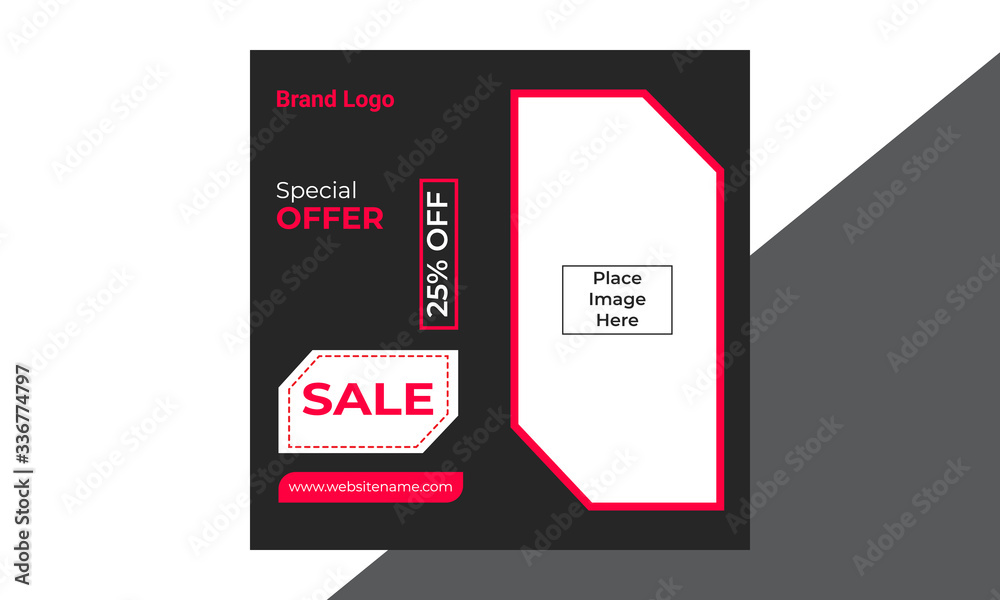 Black & red Social Media Sale Post Design Black & red Social Media Sale Post Design