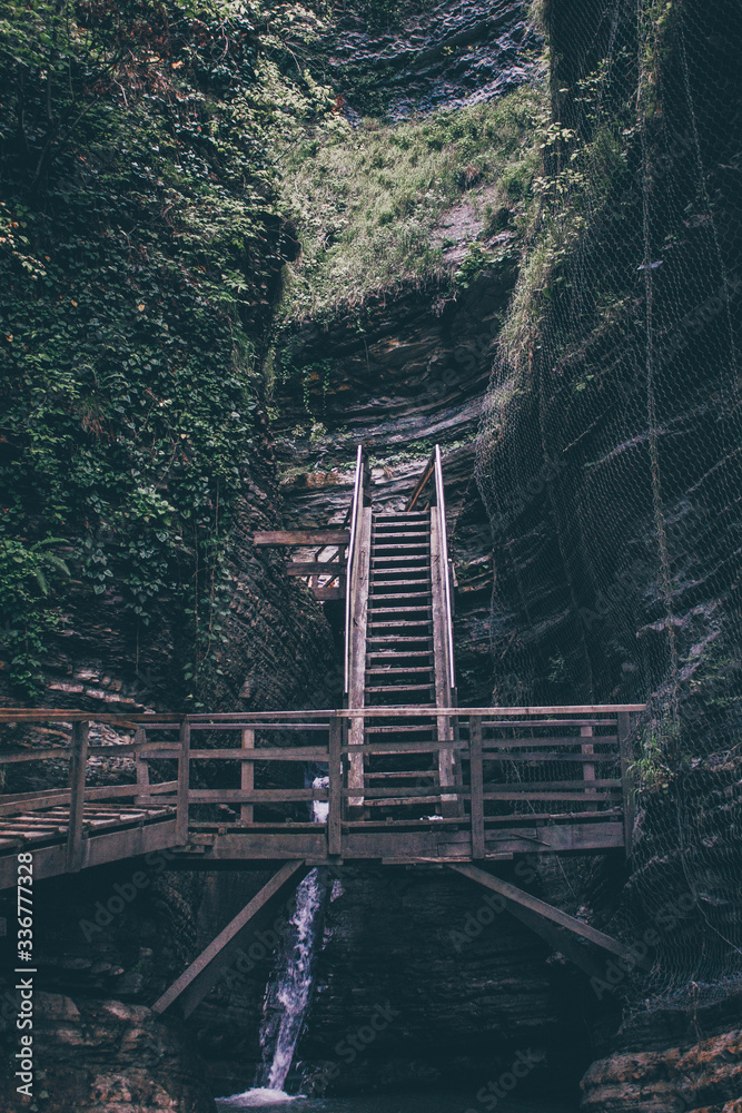 Fototapeta premium Waterfalls of the Asche valley. Sochi. Russia