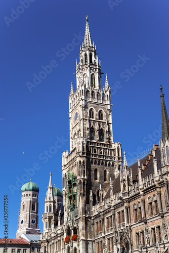 New Town Hall (Neues Rathaus) on Marienplatz in Munich