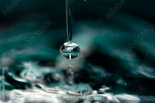 Water drop macro splash